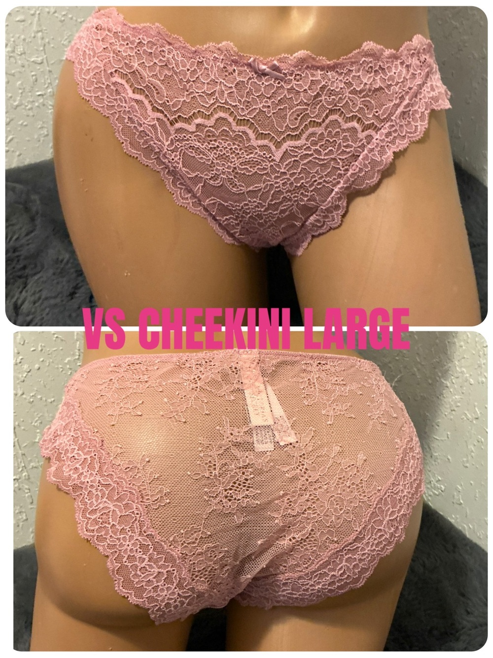 Victoria's Secret Lace Cheekini Panty - Dusty Pink